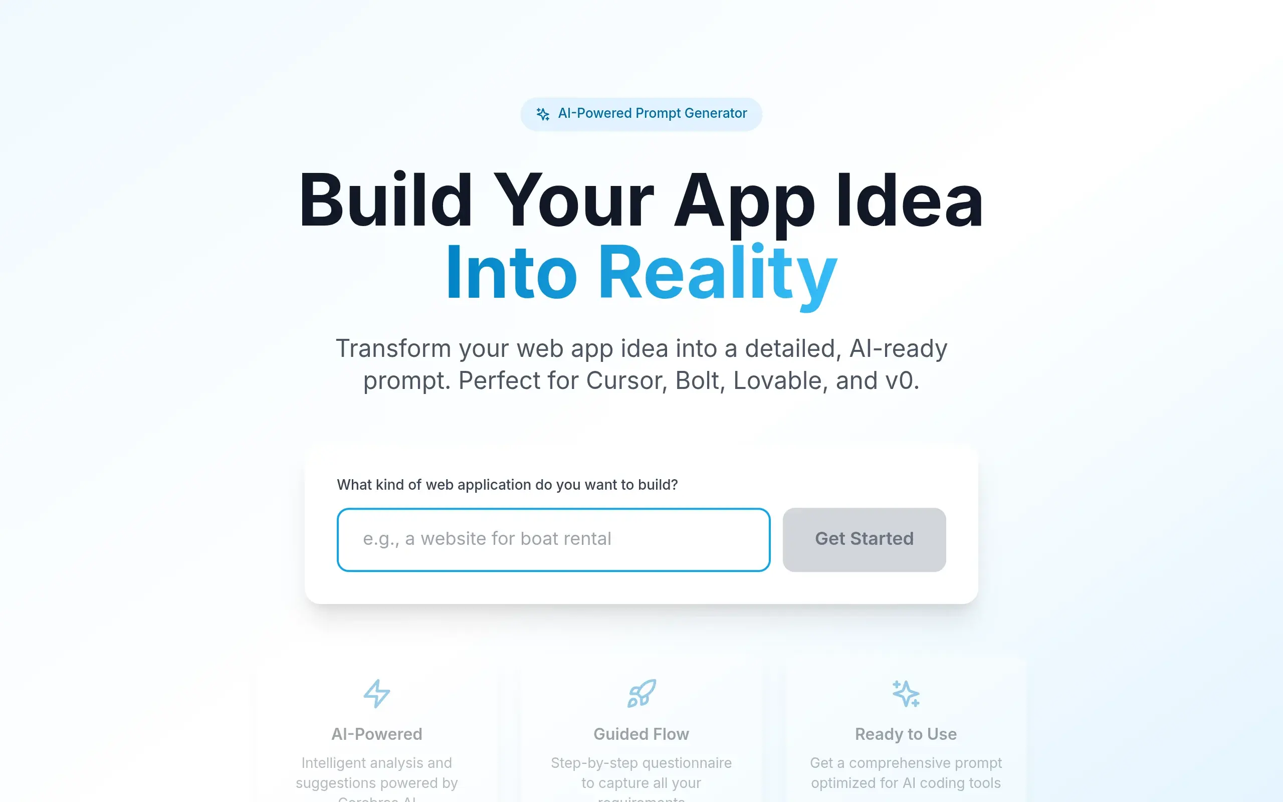 Screenshot vibe-prompt-generator