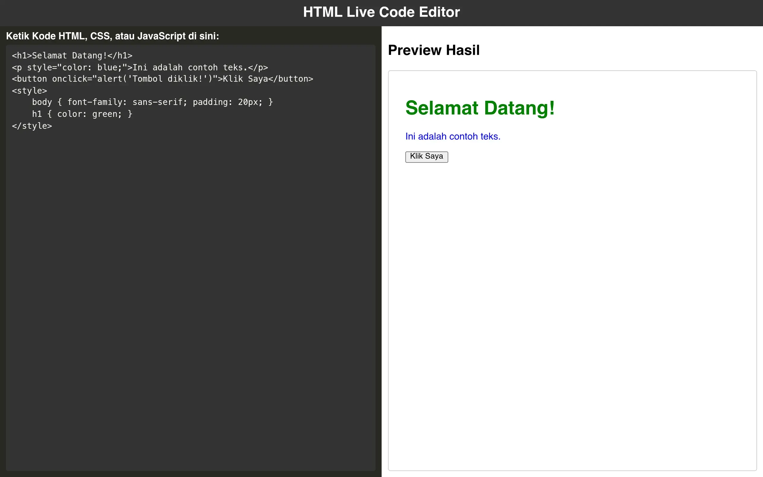 Screenshot html-preview-pxdb
