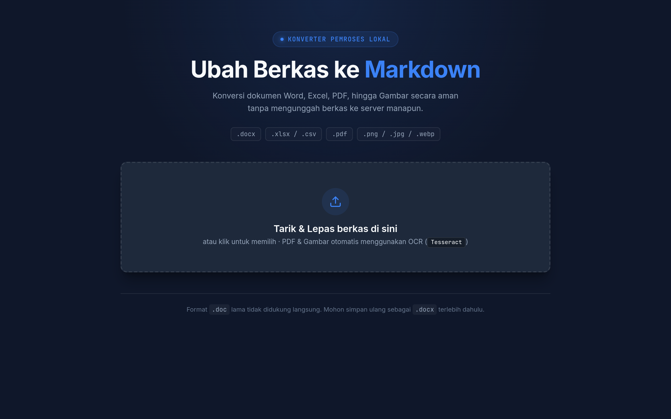 Screenshot konversi-markdown
